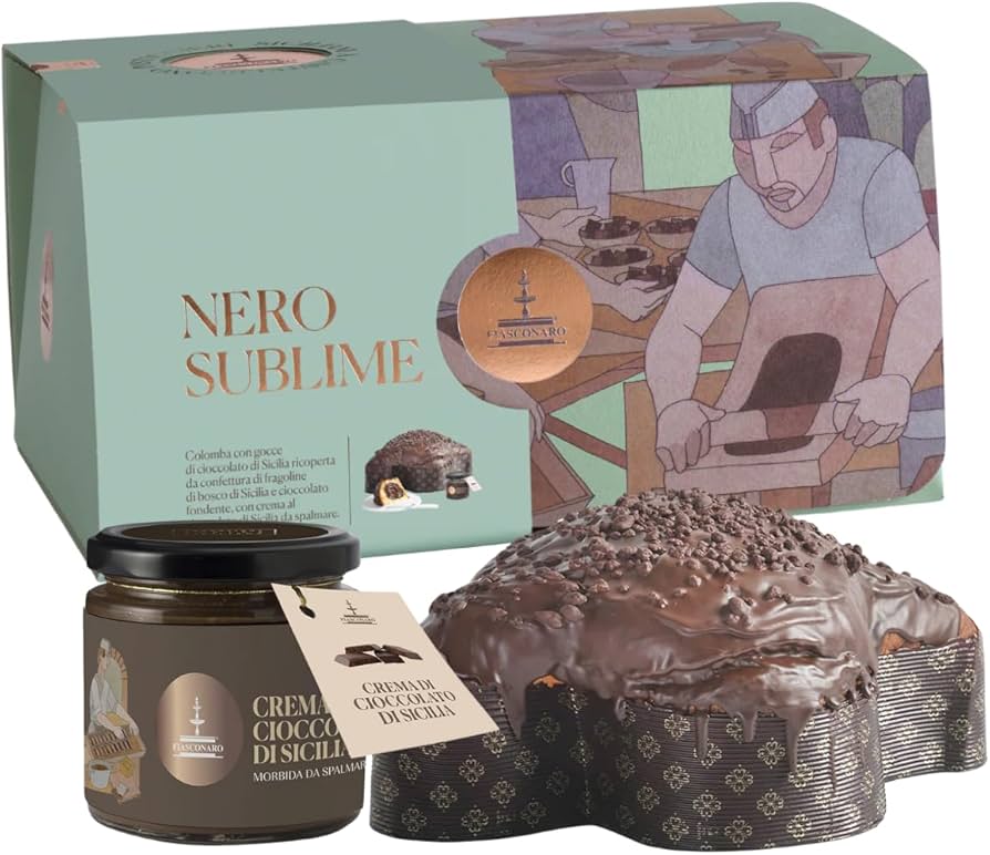 Colomba nero sublime scatola kg1 - Fiasconaro
