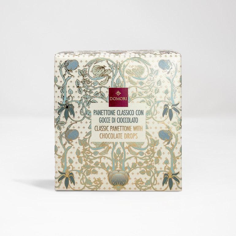 Panettone classico con gocce di cioccolato Domori