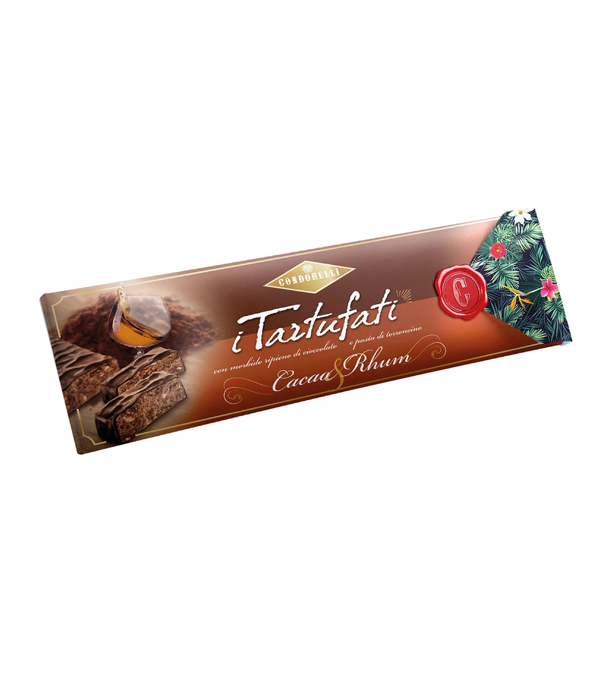 Stecca di torrone morbido ricoperto – Cacao e Rhum (tartufato) – Condorelli