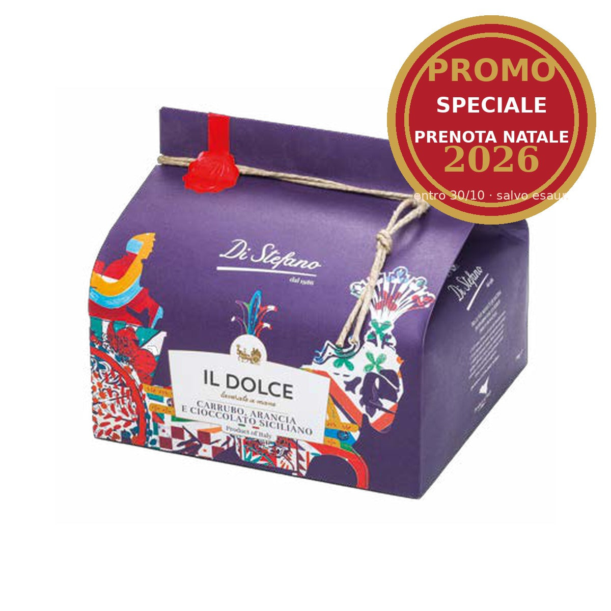Panettone Carrubo, Arancia e Cioccolato Siciliano Di Stefano 750 g – con Olio EVO