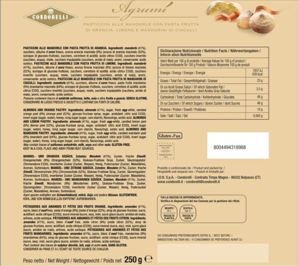 Agrumì – Pasticcini con pasta di Agrumi – Condorelli - Enoteca Treggì