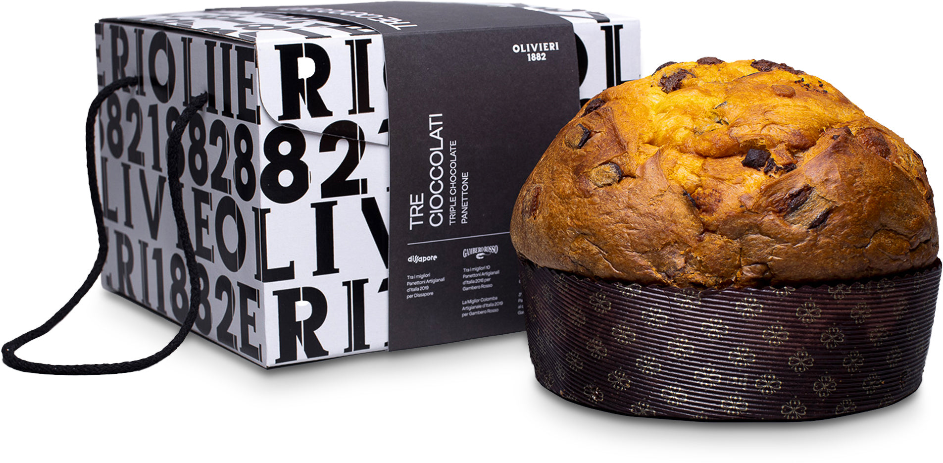 Panettone Tre Cioccolati 1 kg Olivieri 1882