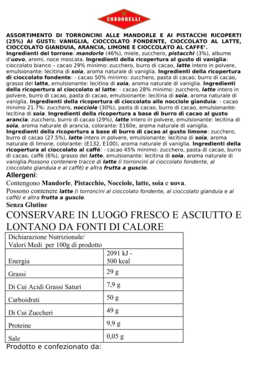 Torroncini assortiti 7 gusti sfusi – Condorelli - Enoteca Treggì
