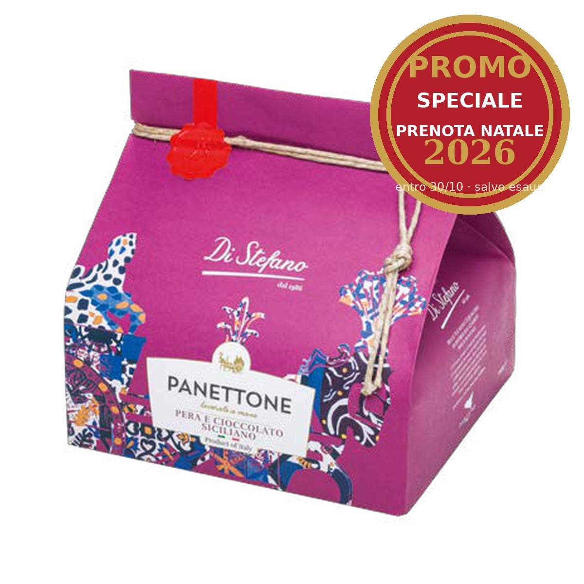 Panettone Pera e Cioccolato Siciliano Di Stefano 750 g – Pere Williams e Cioccolato di Modica