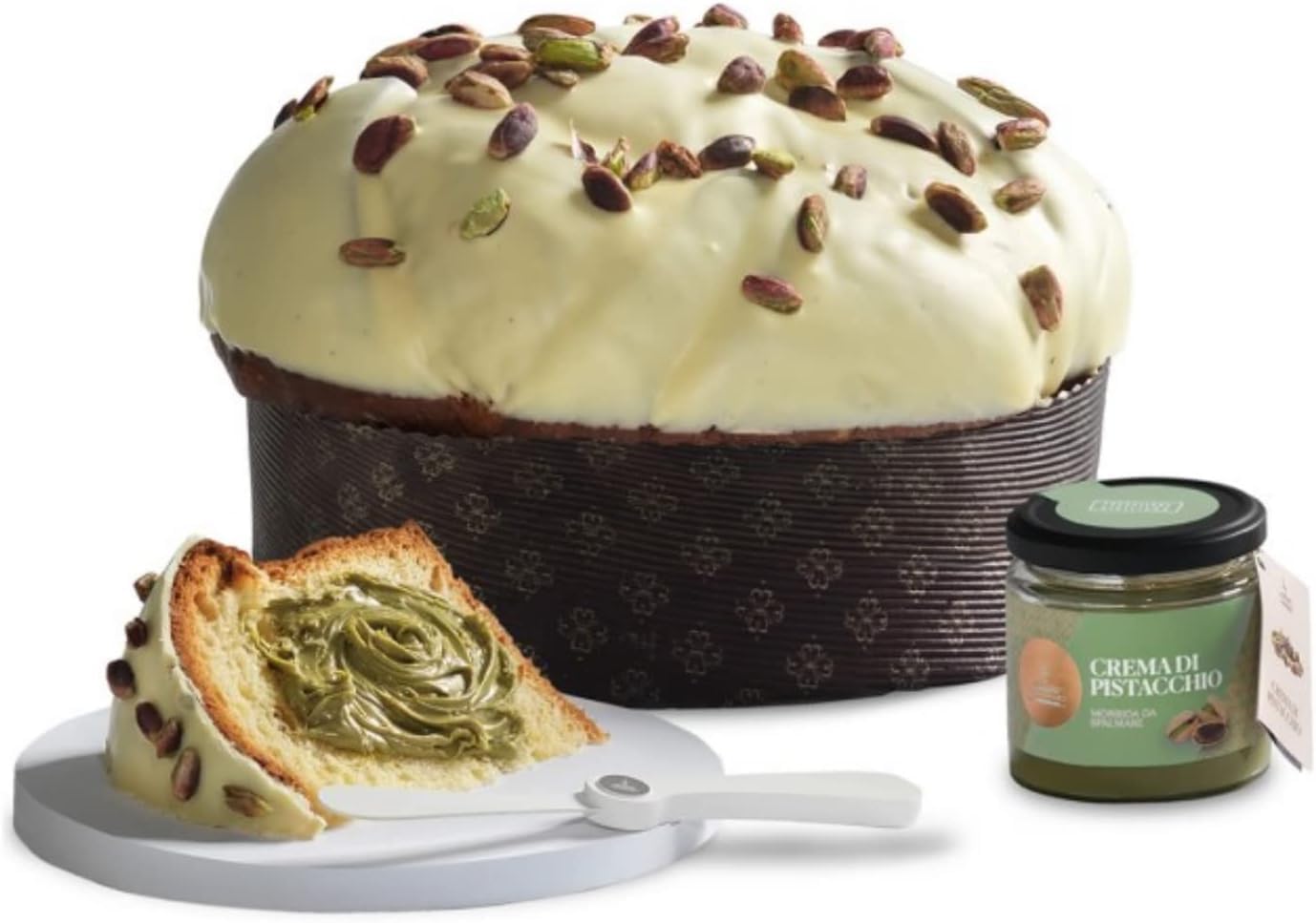 Panettone Oro Verde 1 kg Fiasconaro con Crema di Pistacchio