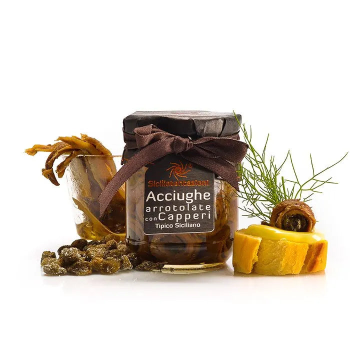 Acciughe Arrotolate con Capperi – Sicilia Tentazioni