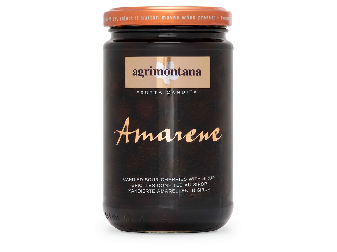 Amarene vaso 390g Agrimontana - Enoteca Treggì