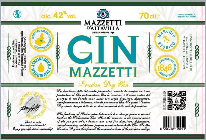 Gin Mazzetti - Mazzetti d'Altavilla - Enoteca Treggì