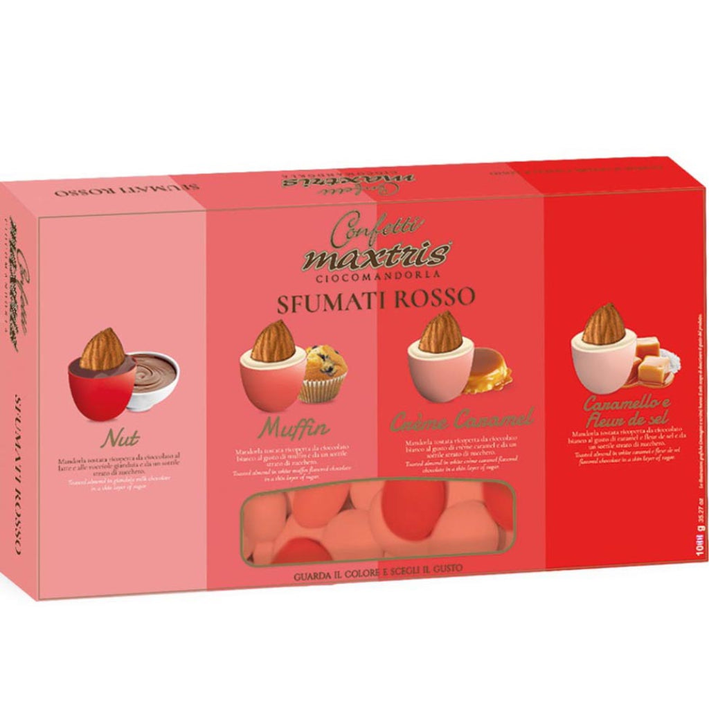Kit 5 Confetti Ciocomandorla Sfumati Rosso 1 kg