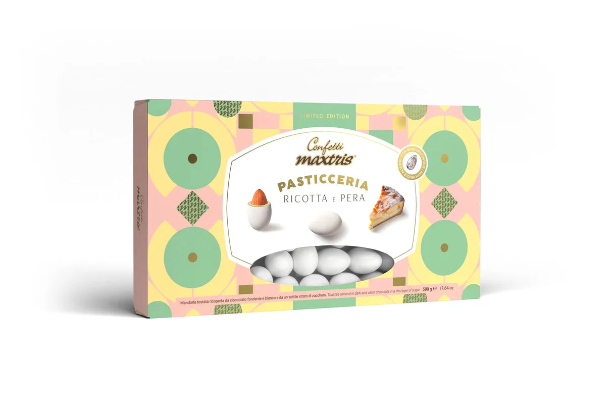 Confetti ciocomandorla ricotta e pera bianchi 500gr Maxtris