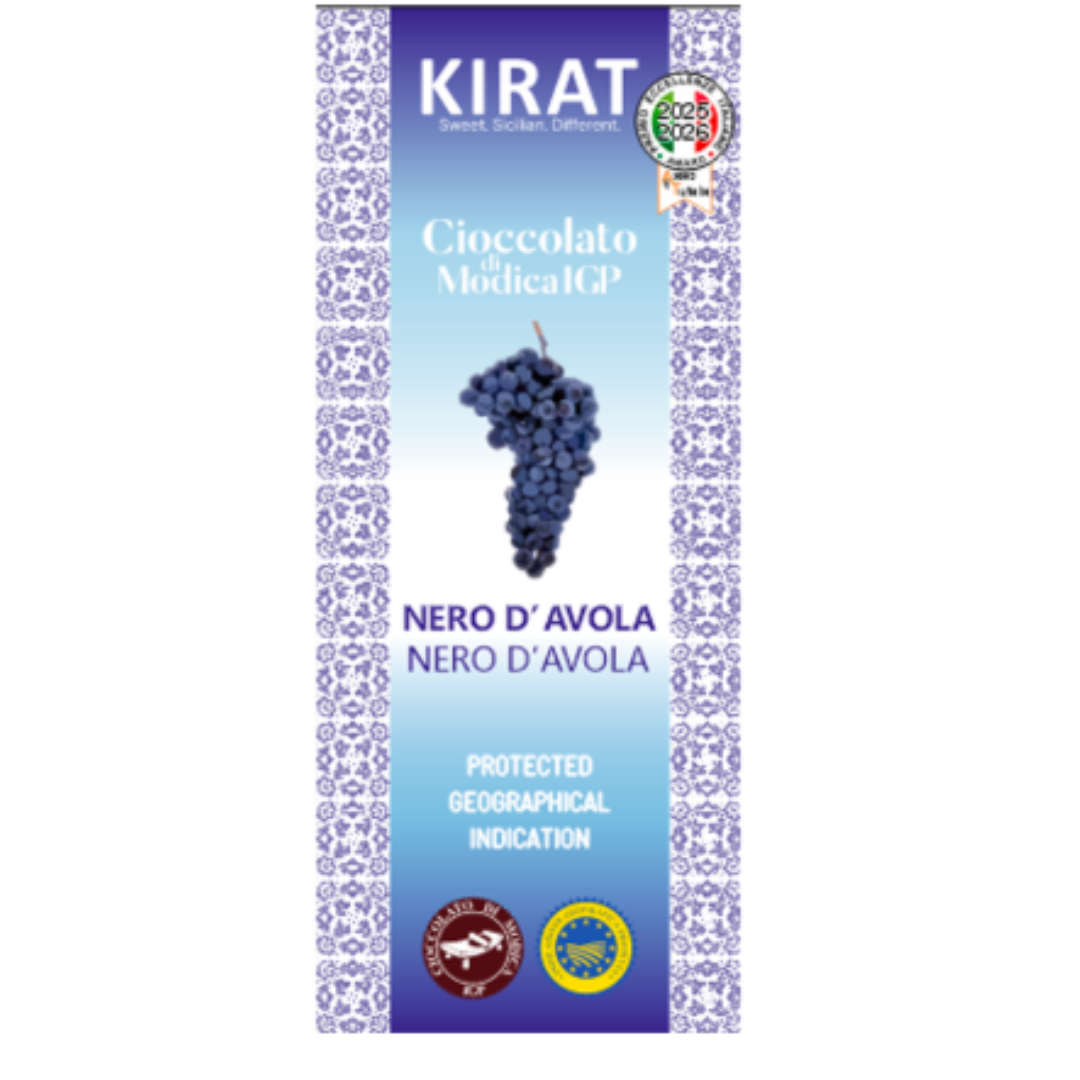 Cioccolato di Modica Igp Nero d'Avola 100gr Kirat