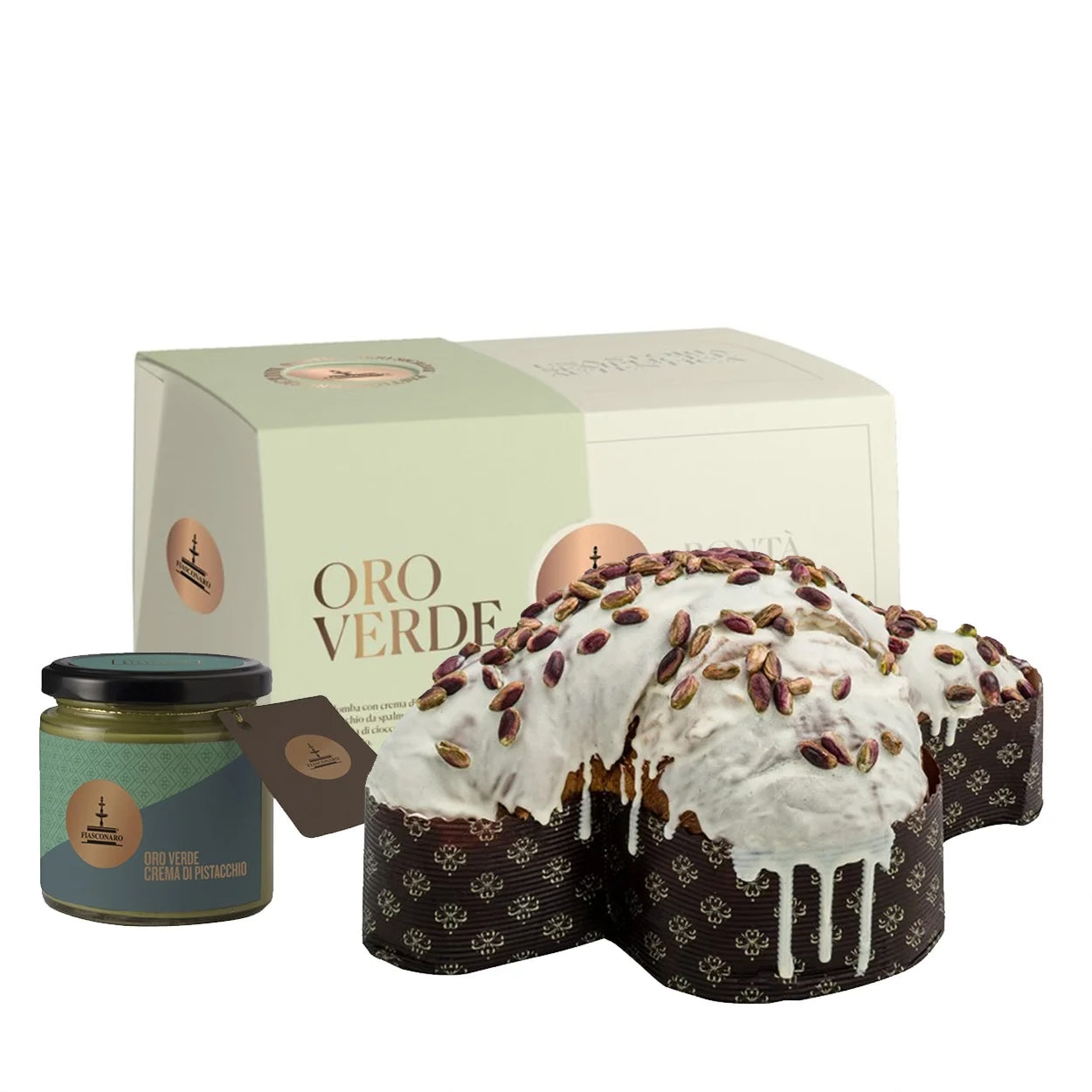 Colomba oro verde scatola kg1 - Fiasconaro