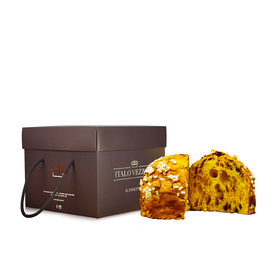 Panettone al Cioccolato Italo Vezzoli 1 kg con gocce di cioccolato fondente caraibico