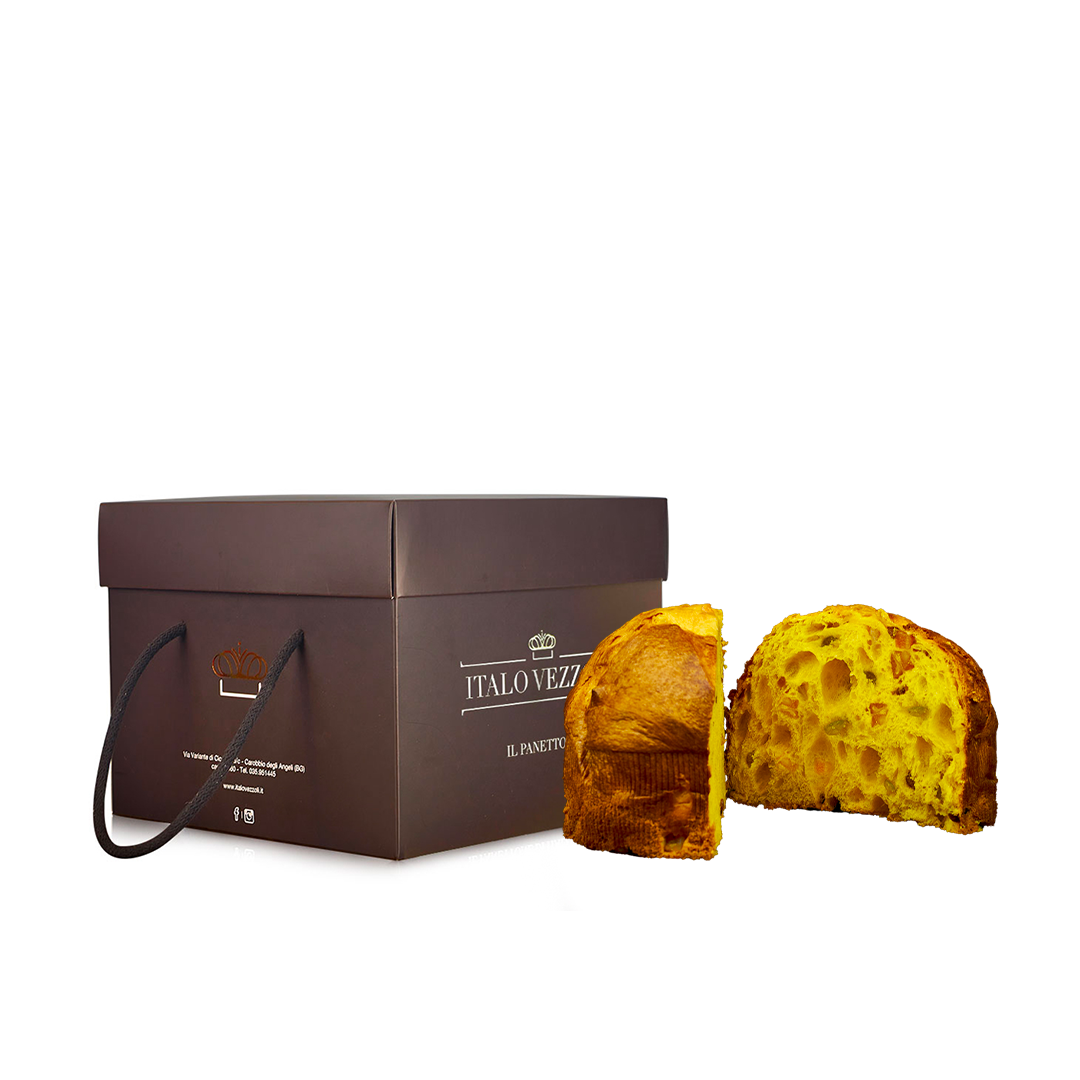 Panettone Milano Italo Vezzoli 1 kg con uvetta sultanina e canditi di agrumi