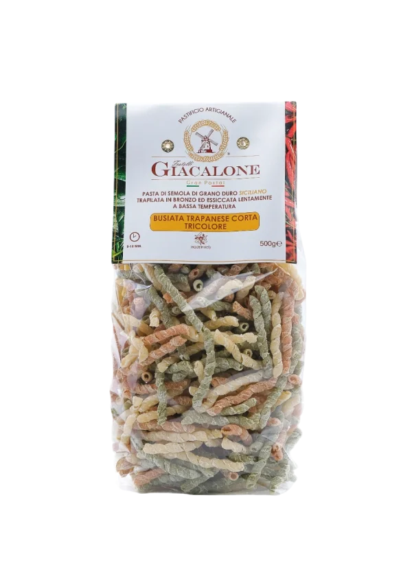 Pasta Busiata Tricolore 500gr – Gran Pastai Giacalone