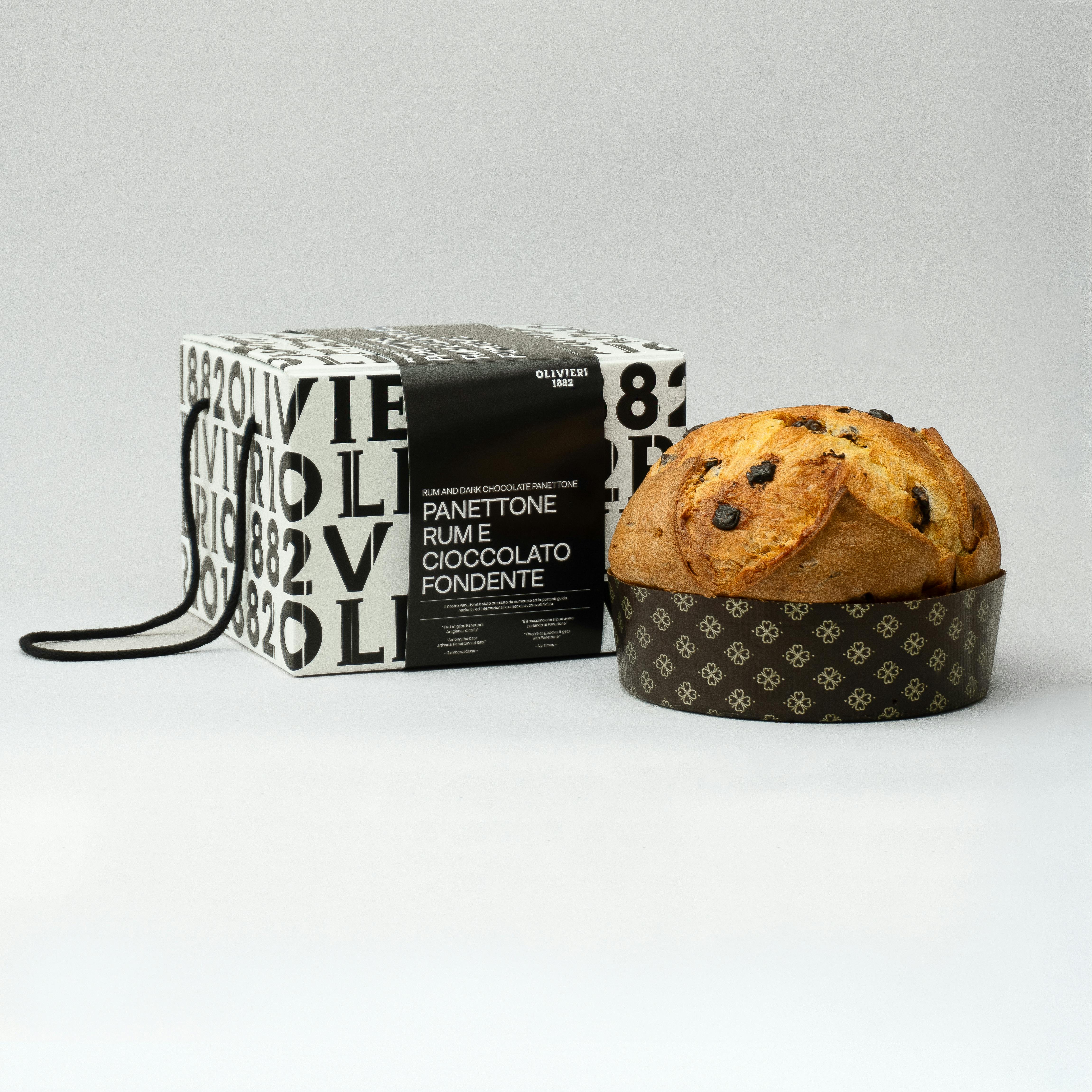Panettone Rum e Cioccolato Fondente 1 kg Olivieri 1882