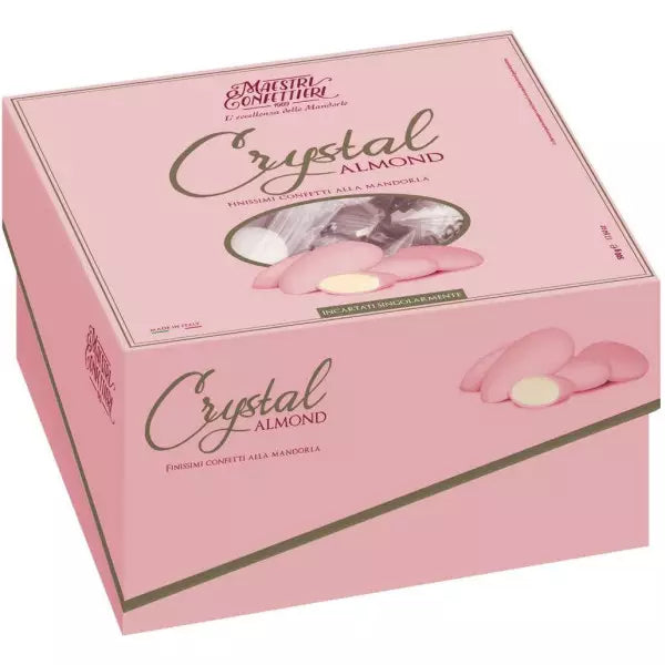 Confetti Crystal Mandorla Incartati Rosa 500g