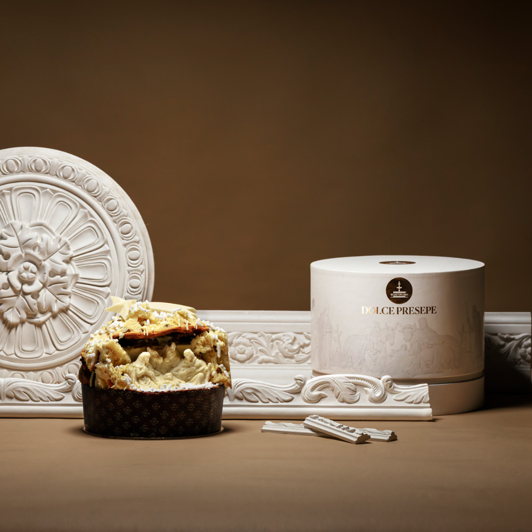 Dolce Presepe 1,7 kg Fiasconaro – Panettone con Natività in Cioccolato Bianco