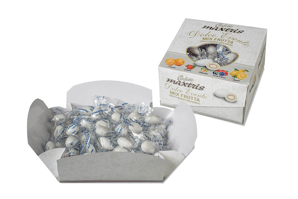 Confetti Ciocomandorla Mix Frutta Incartati Bianco 500g