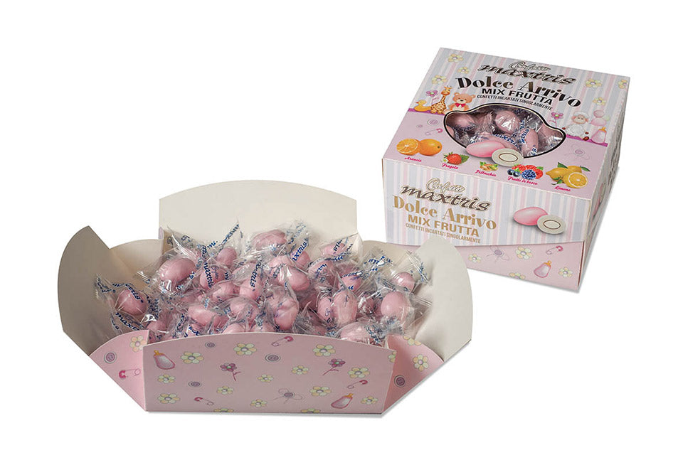 Confetti Ciocomandorla Mix Frutta Incartati Rosa 500g