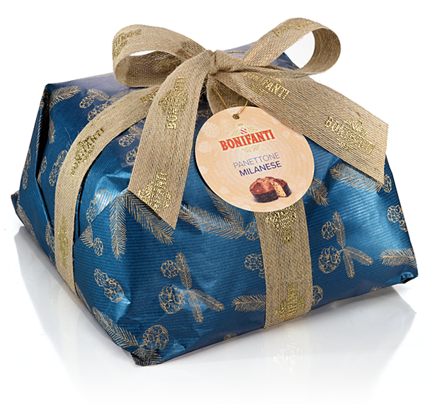 Panettone Milanese Basso Bonifanti 1 kg Kraft Retrò