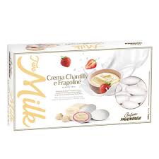 Confetti Two Milk Crema Chantilly e Fragoline Bianco 1kg