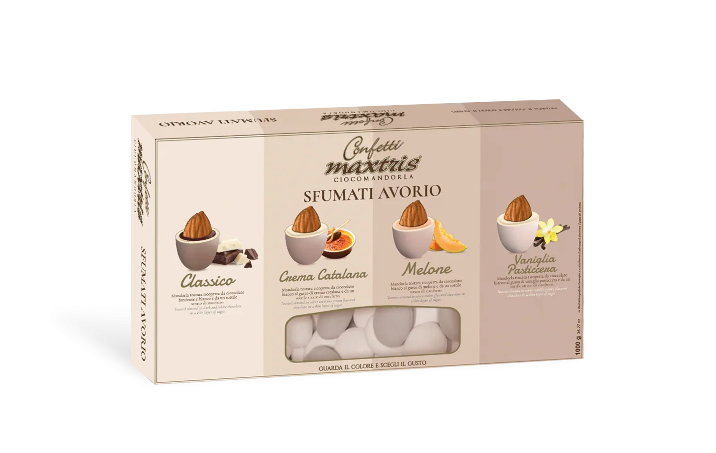 Kit 10 Confetti Ciocomandorla Sfumati Avorio 1 kg