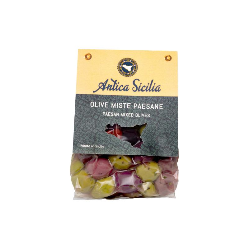 Olive miste paesane in busta 350 gr
