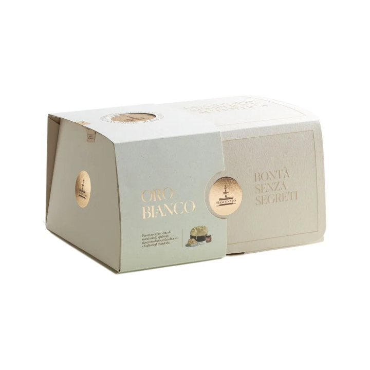 Panettone Oro Bianco Fiasconaro con glassa al cioccolato bianco