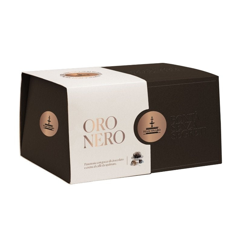 Panettone Oro Nero 1 kg Fiasconaro con Crema al Caffè