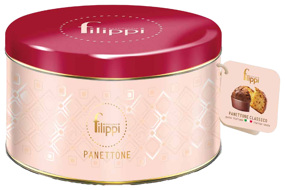 Panettone Classico Filippi 1 kg in Latta – Uvetta e Arancia