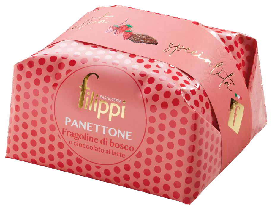 Panettone Fragoline di Bosco e Cioccolato al Latte Filippi 1 kg