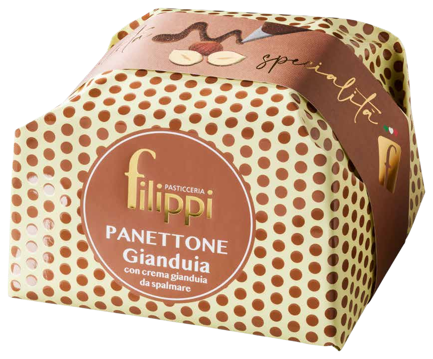Panettone alla Gianduia Filippi 1 kg – Cioccolato Gianduia