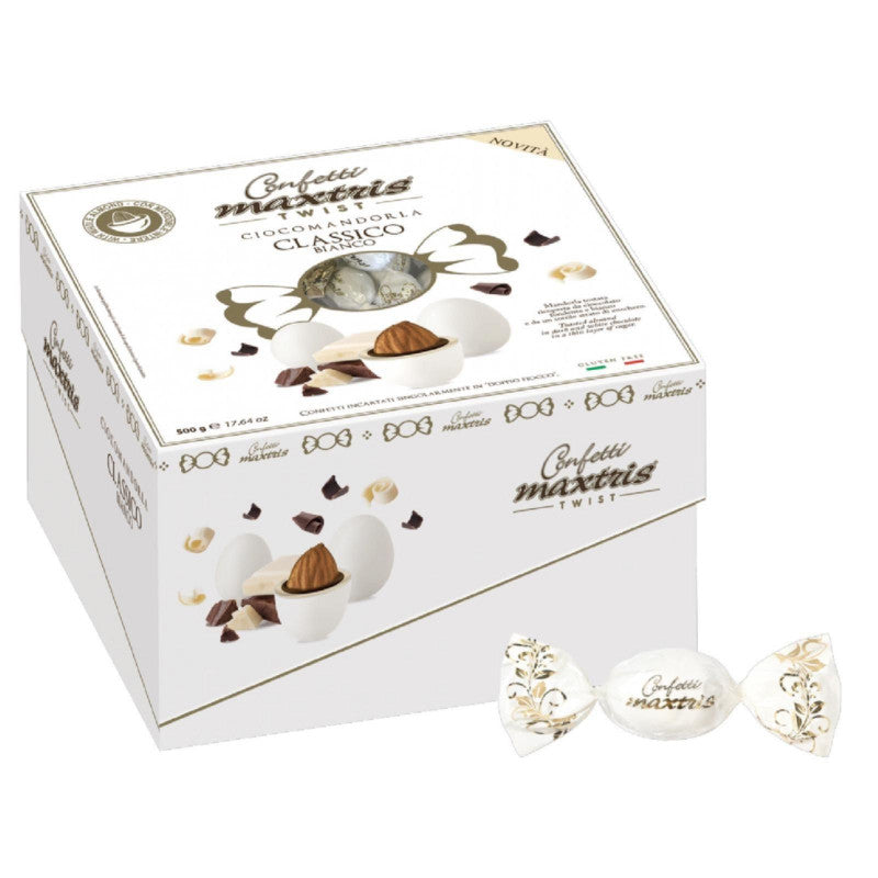 Confetti Ciocomandorla Incartati Bianco 500g